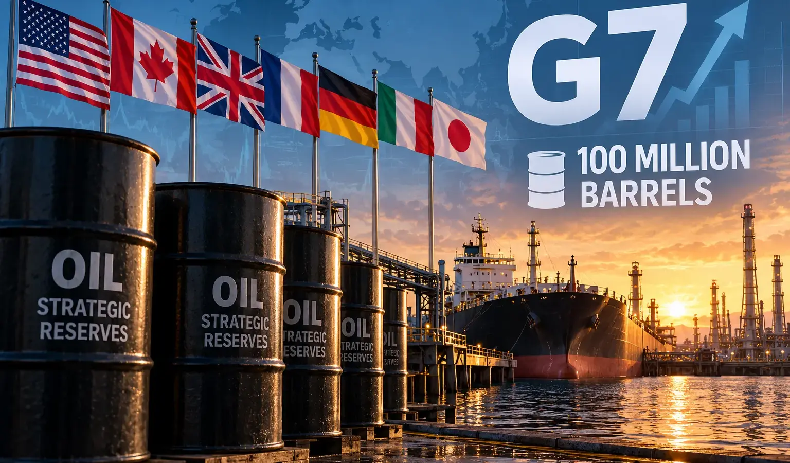 G7 Countries Agree on Major Release of 100 Million Barrels of Oil Reserves